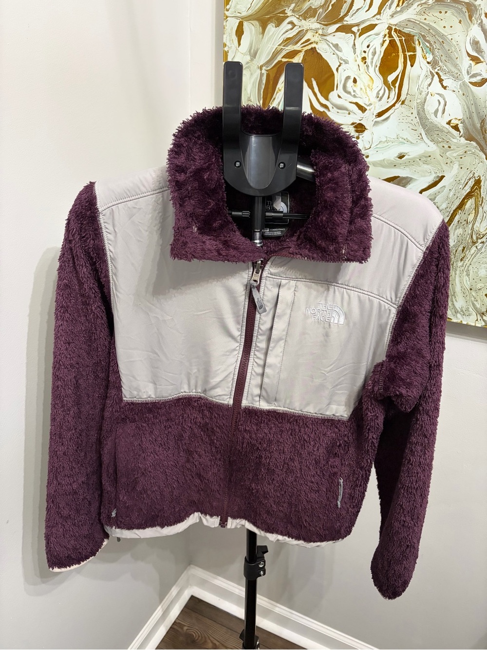 The North Face Denali Polartec Fleece Jacket Purple Gray Women's S/P Full Zip